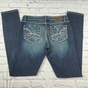 BKE Sabrina Mid-Rise Skinny Jean Stretch Dark Wash 29x 33.5